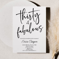 Trente et fabuleux minimum 30e fête d'anniversaire