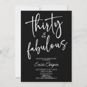 Invitation Trente & Fabuleux Minimal 30e Anniversaire (Devant)