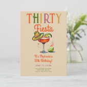 Invitation Trente Fiesta colorée Margarita 30e anniversaire (Debout devant)