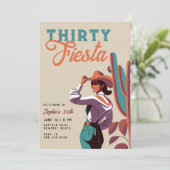 Invitation Trente Fiesta Retro Pays Western 30e anniversaire (Debout devant)