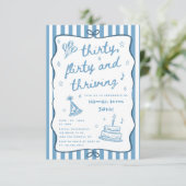 Invitation Trente, flirt, et 30e anniversaire prospère (Debout devant)