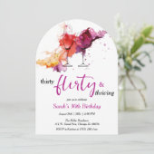 Invitation Trente, Flirt et Anniversaire prospère (Debout devant)