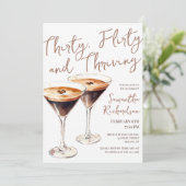 Invitation Trente Flirty et Martini prospère 30e anniversaire (Debout devant)