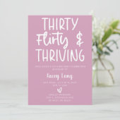 Invitation Trente, Flirty, et prospère 30e Anniversaire Fête (Debout devant)
