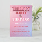 Invitation Trente Flirty Et Trente Anniversaire (Debout devant)