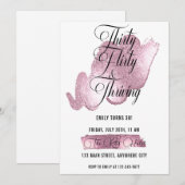 Invitation Trente Flirty Et Trente Anniversaire (Devant / Derrière)
