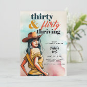 Invitation Trente Flirty prospère Western Chic 30e anniversai (Debout devant)