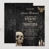 Invitation Trente Halloween 30ème, 40ème anniversaire fête (Devant / Derrière)