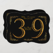 Invitation trente-neuvième, Gatsby de fête d'anniversaire (Devant / Derrière)