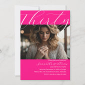 Invitation Trente rose moderne Photo 30e anniversaire invitat (Devant)