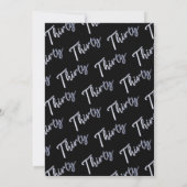 Invitation Trente script photo d'anniversaire 30 ans noir arg (Dos)