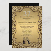 Invitation trente-septième, fête d'anniversaire (Devant / Derrière)