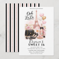 Très Chic dans la ville Fête Rose Paris Sweet 16