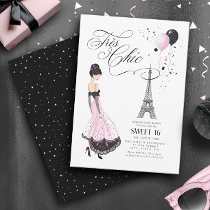 Invitation Trés Chic Parisian Sweet 16 ID1162