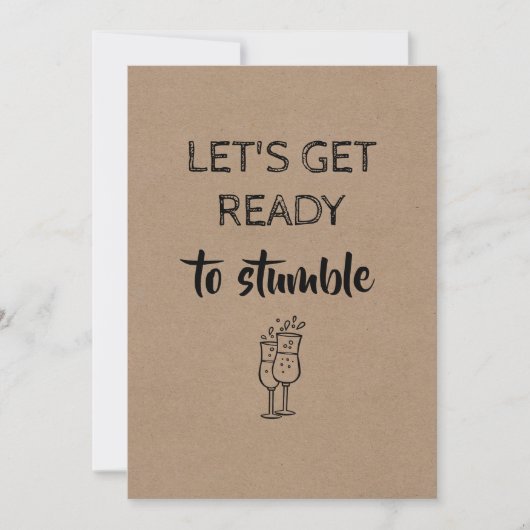 Invitation Très drôle de servante d'accueil / La servante d'h (Devant)