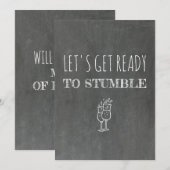 Invitation Très drôle de servante d'accueil / La servante d'h (Devant / Derrière)