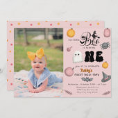 Invitation Très Éffrayant | Boo | 1er anniversaire (Devant / Derrière)