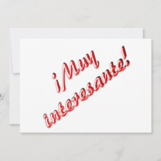 Invitation très intéressante (Devant)