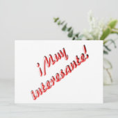 Invitation très intéressante (Debout devant)