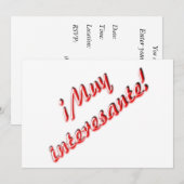 Invitation très intéressante (Devant / Derrière)