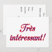 Invitation très intéressante (Devant / Derrière)