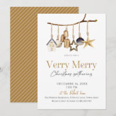 Invitation Très Joyeux Noël Fête de Noël (Devant / Derrière)