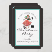 Invitation Très Joyeux Noël virtuel (Devant / Derrière)