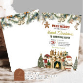 Invitation Très Joyeux Père Noël et Elf Noël fête d'anniversa