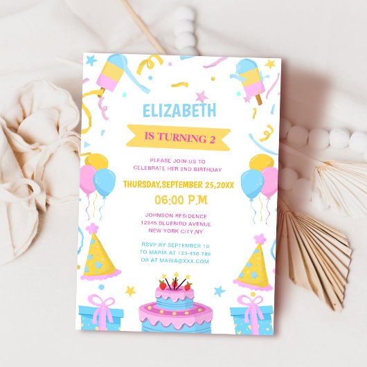 Invitation très mignon anniversaire unique enfant