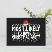Invitation Très Probable D'Avoir Une Famille De Fête De Noël (Debout devant)