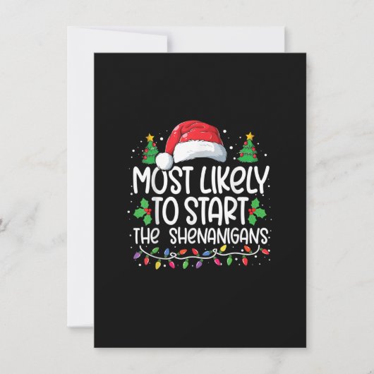 Invitation Très Probable De Commencer La Famme De Noël Des Sh (Devant)