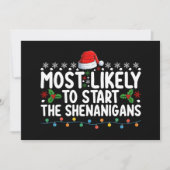 Invitation Très Probable De Commencer Le Noël Des Shenanigans (Devant)