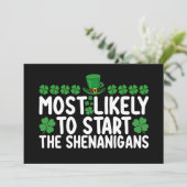Invitation Très Probable De Commencer Les Shenanigans St Patr (Debout devant)
