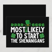 Invitation Très Probable De Commencer Les Shenanigans St Patr (Devant / Derrière)
