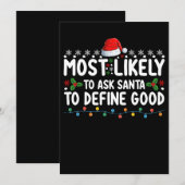 Invitation Très Probable De Demander À Père Noël De Définir L (Devant / Derrière)