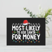 Invitation Très Probable De Demander À Père Noël De L'Argent (Debout devant)