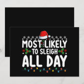 Invitation Très Probable De Dormir Toute La Journée De Neige  (Devant / Derrière)