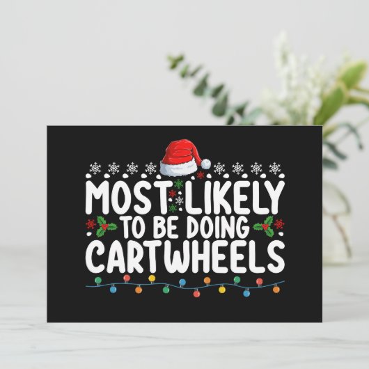 Invitation Très Probable De Faire Des Roues Noël (Debout devant)