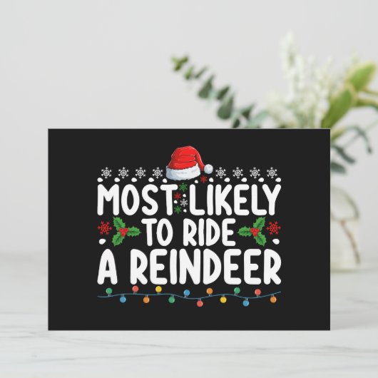 Invitation Très Probable De Faire Le Tour D'Un Reindeer Père  (Debout devant)