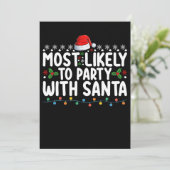 Invitation Très Probable De Fêter Avec Père Noël Noël (Debout devant)