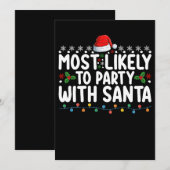 Invitation Très Probable De Fêter Avec Père Noël Noël (Devant / Derrière)