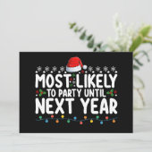 Invitation Très Probable De Fêter Jusqu'À Noël De L'Année Pro (Debout devant)