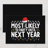 Invitation Très Probable De Fêter Jusqu'À Noël De L'Année Pro (Devant / Derrière)