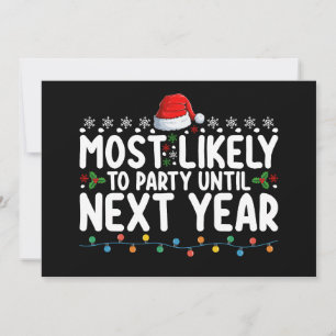 Invitation Très Probable De Fêter Jusqu'À Noël De L'Année Pro