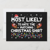 Invitation Très Probable De Haine Correspondant À Noël (Devant)