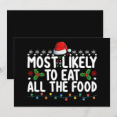 Invitation Très Probable De Manger Toute La Nourriture Famill (Devant / Derrière)