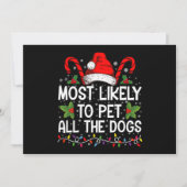 Invitation Très Probable De Pet Tous Les Chiens Drôle Noël (Devant)
