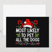 Invitation Très Probable De Pet Tous Les Chiens Drôle Noël (Devant / Derrière)