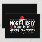 Invitation Très Probable De Se Réveiller En Premier Le Matin  (Devant / Derrière)