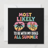 Invitation Très Probable D'Être Avec Mes Chiens Tous Enseigna (Devant)